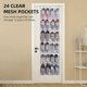 thumbnail image 3 of 2 Pack Large Mesh Storage Bags with 24 Pockets for Shoes Behind the Door, Shoe Rack, White, 3 of 4