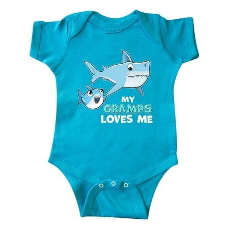 

Inktastic My Gramps Loves Me with Cute Sharks Gift Baby Boy or Baby Girl Bodysuit