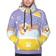 thumbnail image 5 of Bingfone Corgi Washing In Bathtub Men'S Drawstring Hoodie Long Sleeve Pocket Sweatshirts-Small, 5 of 9