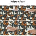 thumbnail image 5 of Halloween Round Tablecloth Scary Ghost Spooky Pumpkin Table Cover with Elastic Edge Washable Fitted Table Cloth for Kitchen Patry Outdoor Decor Fits 36"-44", Small, 5 of 6