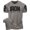 T-Shirt Warm Grey Branded, variant on Gymish Iron Workout T-Shirt for Men, Funny Gym Shirt, Lifting Tee, Deadlift Shirt, Men's Athletic Top, Warm Grey with Sleeve Logo, Small