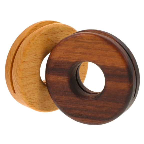 Milisten Bread Bag Clips Wood Color 2Pcs 1.97X1.97X0.59In