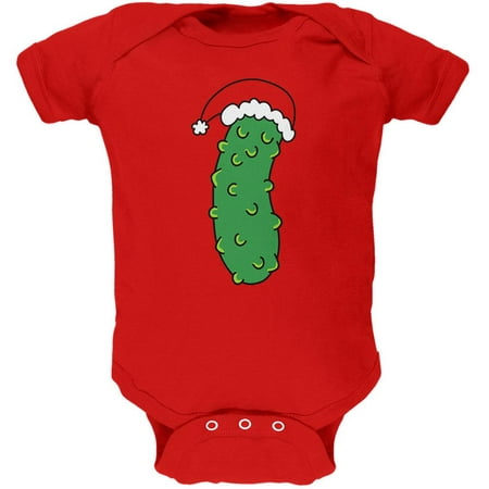 Christmas Pickle Soft Baby One Piece (Best Christmas Gifts For 6 Month Old)