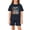 Navy, variant on Grblisyd Back to School Girls' Clothing Sets Boys Cute Letter Print Short Sleeve Crew Neck Shirt and Loose shorts Outfits Size 10-12 Years