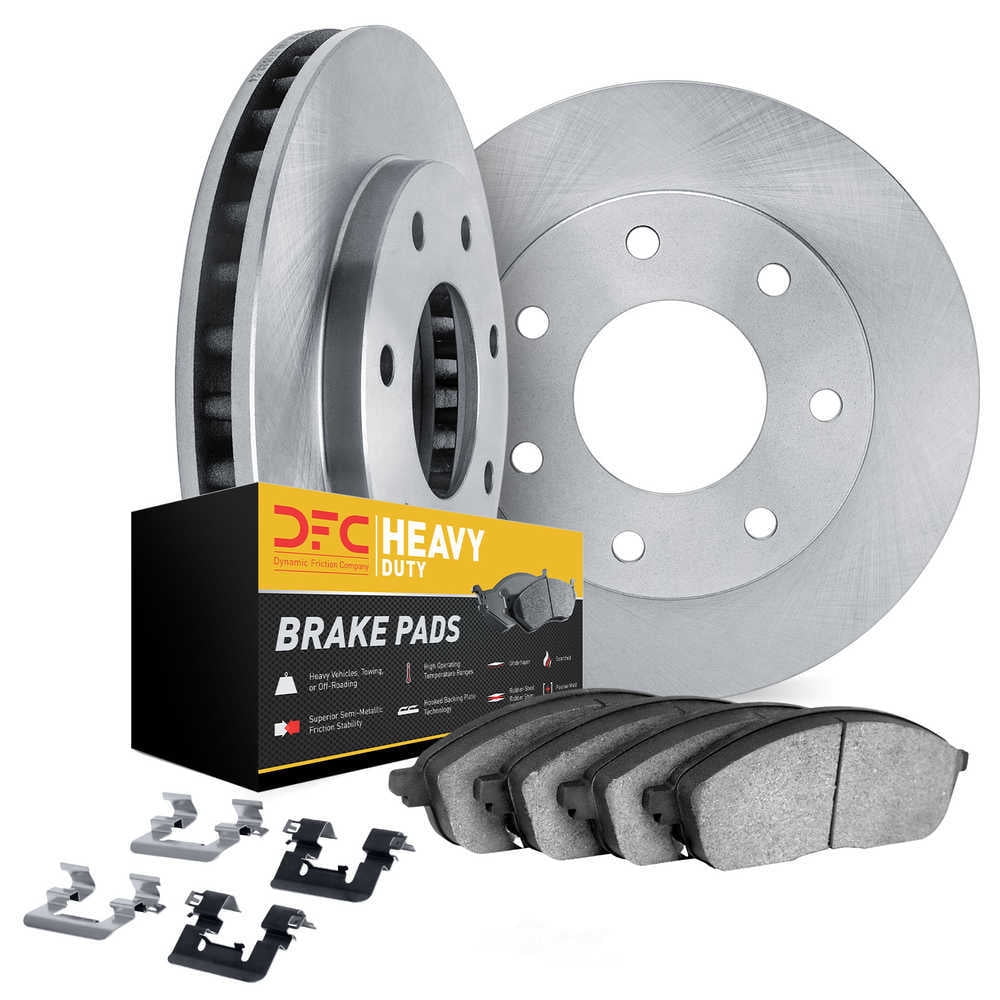 Dynamic Friction Company 6212-54025 DFC Rotors with Heavy Duty Brake Pads includes Hardware