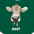 thumbnail image 4 of Inktastic Moo Cute Brown Holstein Cow Boys or Girls Baby Bib, 4 of 4