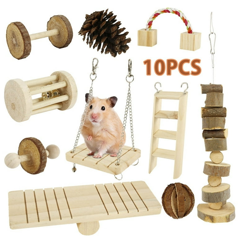 Wooden Hamster Toys Set