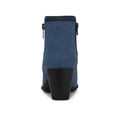 thumbnail image 4 of Unique Bargains Women's Chunky Heels Side Zipper Ankle Booties DarkBlue US 9.5, 4 of 8