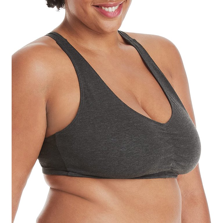 Hanes Women's ComfortBlend with X-Temp Pullover Bra - 2 Pack, MHH570,  Heather Grey/DenimBlue, XL at  Women's Clothing store