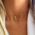 thumbnail image 3 of Turandoss 14K Gold Plated Charm Evil Eye Blue Eyes Amulet Layered Pendant Choker Necklace for Women Boho Spiritual Turkish Blue Lucky Protection Jewelry Delicate Evil Eye Birthday Gift for Women, 3 of 8