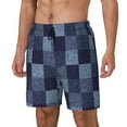 thumbnail image 2 of Haiem Blue Gingham Buffalo Check Men'S Quick-Dry Swim Trunks: Comfortable Beach Shorts With Mesh Lining And Pockets - Ideal For Swimming And Sunbathing 3x-Large, 2 of 9