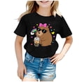 thumbnail image 3 of Tiijoy Toddler Girls Cute Capybara Graphic T-Shirt Kids Short Sleeve T Shirt, Sizes 2-3, 3 of 3
