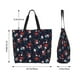 thumbnail image 5 of Balery Vintage Rose Bolsa Tote Estilo Estético con Cremalleras, Bolsa de Hombro, Bolsa de Compras Grande y Plegable, 5 of 8