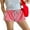 Red, variant on Baby Sweetie Women's Striped Shorts Lace Trim Elastic Waist Drawstring Casual Trendy Summer Womens Shorts