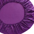 thumbnail image 3 of Generic Solid Color Cotton Round Bed Fitted Sheet Bed Cover, Purple, 3 of 7
