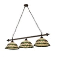 thumbnail image 2 of Meyda Tiffany 173292 Tiffany Roman 3 Light 52" Wide Linear Pendant - MultiColor, 2 of 5