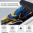 thumbnail image 3 of Earth Bath Mat,Blue and Gold Marble Texture Non-Slip Volume Super Absorbent Fast Drying for Bathroom Kitchen Door mat,Eco-Friendly Easy to Clean 16×24Inch (40 * 60cm), 3 of 6