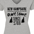 thumbnail image 4 of Inktastic New Hampshire Awesome Since 1788 Women's V-Neck T-Shirt, 4 of 5