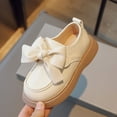 thumbnail image 4 of LNMQLPDBS Little Girl Shoes Solid Color Leather Shoes 1-12 Year Old Middle School Girls Single Shoe Girls Bow Knot Comfort Soft Sole Non-Slip Dressy Shoes Match with School Uniform Girls Summer Shoes, 4 of 7