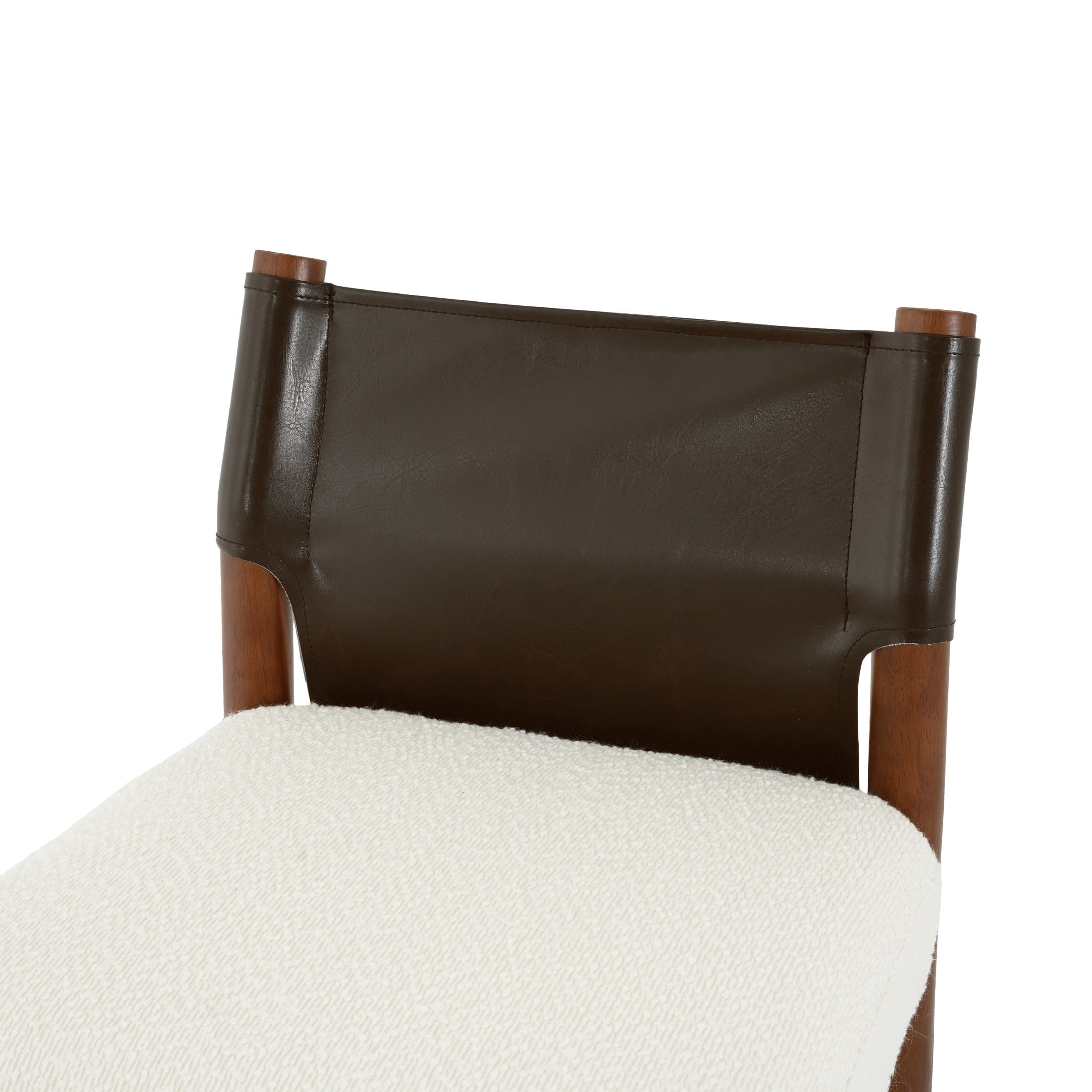 Christopher Knight Home Modern Bar Stools with Plush Cushions, Solid Wood Frame, Walnut, Set of 2
