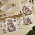 thumbnail image 6 of Shower Curtain and Bath Mat Set, Christmas Tree Pattern Printed on Shower Curtain Sets and Liner Set, Suitable for Small Bathroom Gym Guest Bath, 72 x 72 inches, 6 of 8