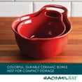 thumbnail image 5 of Rachael Ray Ceramic Mixing Bowl Set, 2-Piece, Red, 5 of 12
