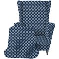 thumbnail image 3 of Wingback Chair Covers Pieces Stretch Printed Wing Back Chair Cover Sofa Slipcover Washable Wingback Armchair Slipcovers Furniture Protector with Elastic Bottom for Wingback Chairs, 3 of 7