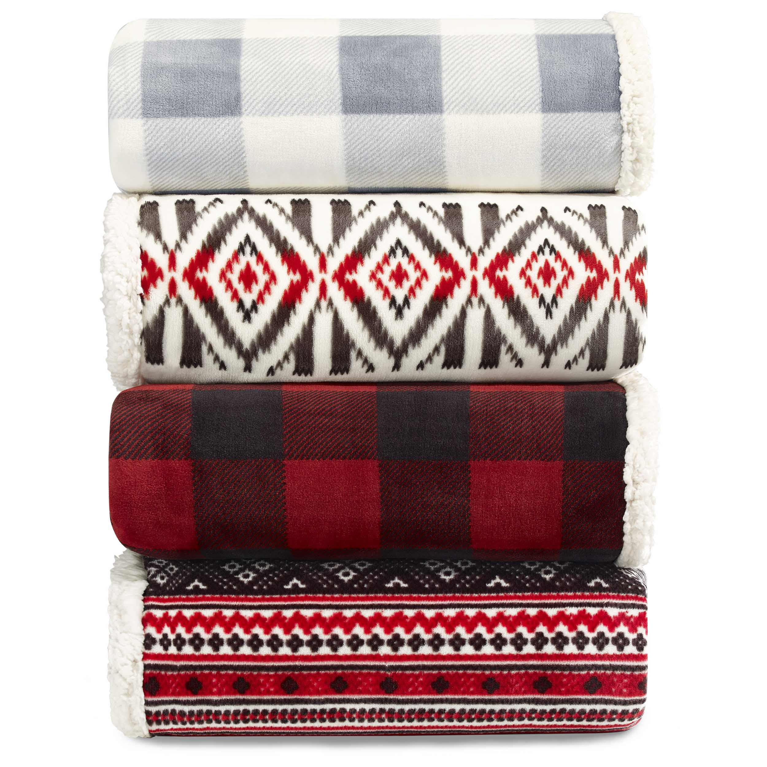 Eddie bauer mountain village chili sherpa blanket hotsell