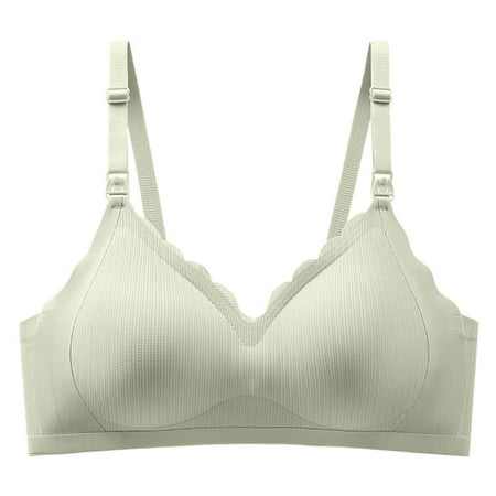 Gunia Women s Nursing Bras For Breastfeeding Solid Open Button Bra Pulls Up Sag Feeding Comfort Thin Bra Breathable Underwear