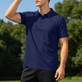 thumbnail image 5 of Luvrsol Men T Shirts Solid Basic Short Sleeve Lapel Collar Cotton Casual Daily Tops S-3XL, 5 of 8