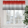 thumbnail image 5 of Abstract Valances for Windows, 42 x 12in, Red Grey Gradient Modern Art Rod Pocket Kitchen Valance Curtain Light Filtering Window Treatments for Living Room Bedroom, 1 Panel, 5 of 7