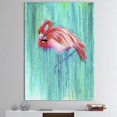 thumbnail image 1 of DESIGN ART Designart 'Pink Flamingo In Blue' Cottage Gallery-wrapped Canvas 44 in. wide x 34 in. high, 1 of 5