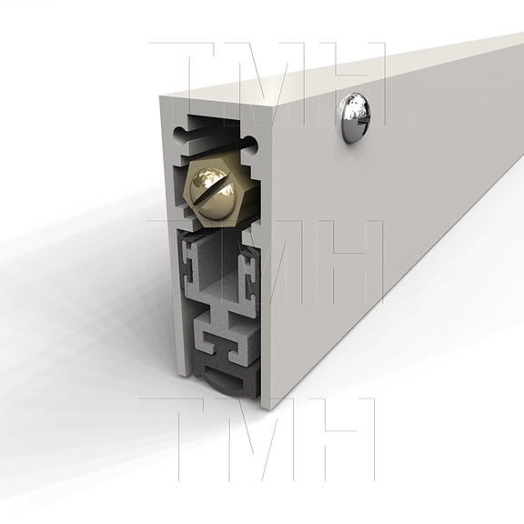 Automatic Door Bottom, Regular Duty, Surface Mounted, with Neoprene Seal, Clear Anodized Aluminum, 30" Length