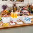 thumbnail image 3 of Juego de cajas cúbicas acrílicas Ngdiluxury de Buffet Risers, color blanco, 6 unidades, 3 of 7
