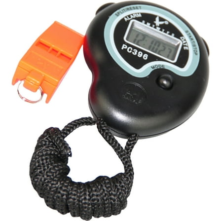 WORGEOUS Small Electronic Stopwatch with Whistle Alarm for Outdoor Sports and Fitness Timing