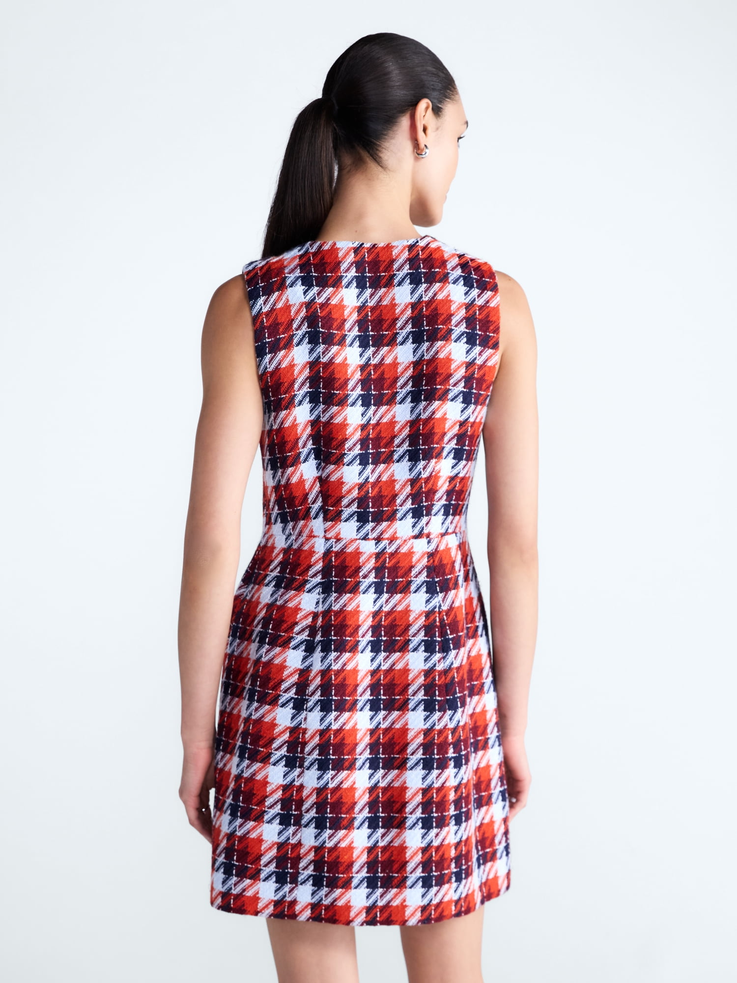 Free Assembly Women's and Women's Plus Sleeveless Tweed Mini Dress, Sizes 0-28