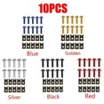 thumbnail image 1 of Ensemble de Vis Pare-Chocs Kit de Boulons Clips de Fixation Vis pour Moto (Or 10 Pcs), 1 of 8