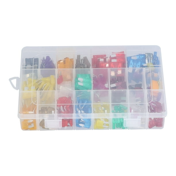 Kit de repuesto de fusibles de cuchilla para automóvil de 300 piezas, fusibles PES medianos y pequeños para automóviles con clip de 32 V