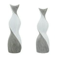 thumbnail image 4 of Sagebrook Home Ceramic 24" Twisted Vase, White/silver, 4 of 8