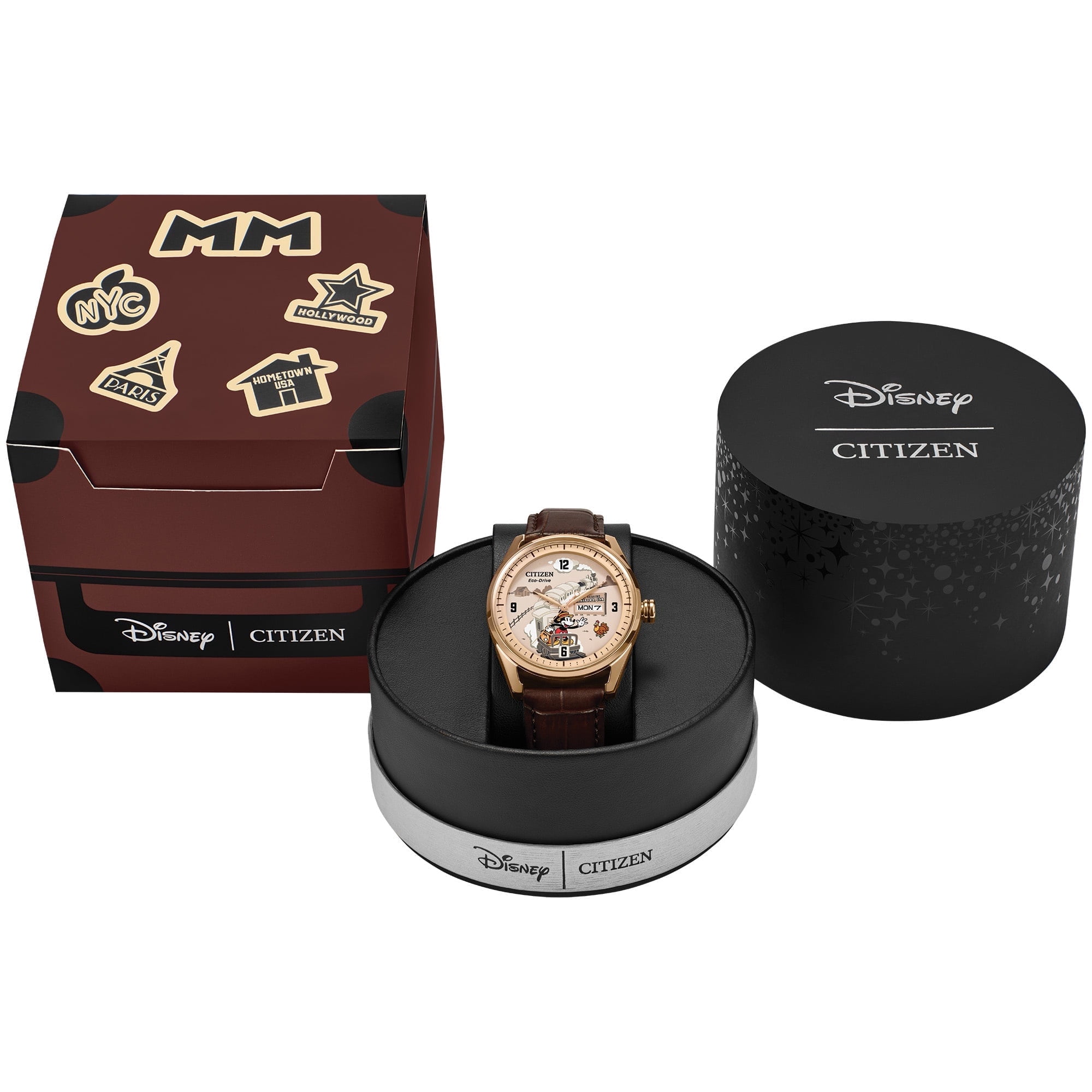 Citizen Eco-Drive Men's Disney Mickey Mouse & Pluto Take NYC Watch