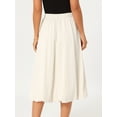 thumbnail image 4 of DARING DIVA Women's Bubble Ruffle Flowy A Line Midi Skirts Small Beige, 4 of 6