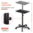 thumbnail image 3 of TASALON Salon Tray on Wheels - Aluminum Instrument Tattoo Tray with Wheels - Adjustable Salon Service Rolling Tray Hairstylist Hairdresser Cart with Wheels - Hairstylist Cart - Black, 3 of 7
