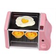 thumbnail image 5 of Mini horno eléctrico multifunción para hornear, asar, freír huevos, tortitas, desayuno, panificadora, tostadora, color negro, 5 of 5