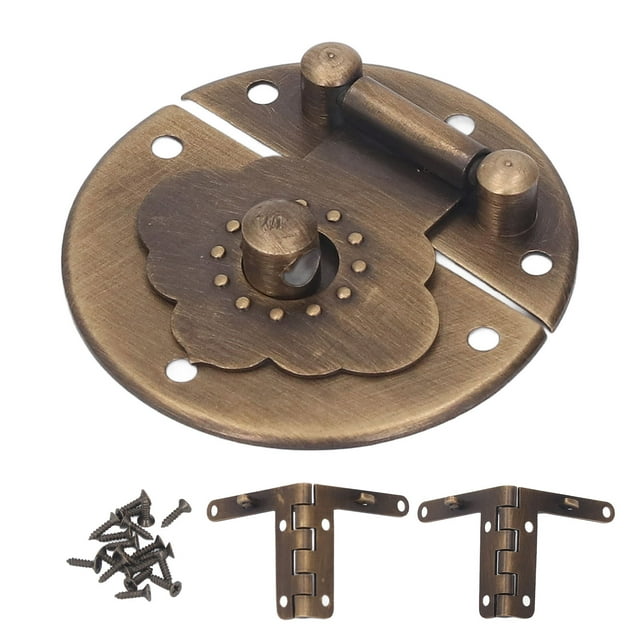 Boîte en Bois Hasp, Ronde Rétro Hasp Finition Fine Pratique pour les Boîtes à Cartes de Mariage en Laiton, Bronze