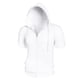 thumbnail image 5 of INSPIRAR CHIC Sudaderas de manga corta con capucha para hombres del Día del Padre, chaquetas con cremallera de color sólido con capucha M Blanca, 5 of 7
