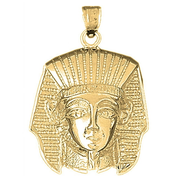 18K Yellow Gold King Tut Pendant - 34 mm