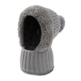 thumbnail image 3 of Gorro de invierno para mujer, gorro de protección, ideal para viajar y andar en bicicleta en climas fríos. Gris, 3 of 9