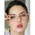 thumbnail image 2 of 2 Pairs Women Large Translucent Optical Frame Reading Glasses - Clear Lens Fashion Reader ZT104 +3.00, 2 of 5