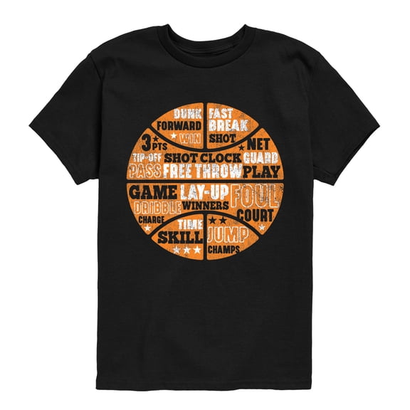 Instant Message - Basketballl Phrases Short Sleeve Graphic T-Shirt