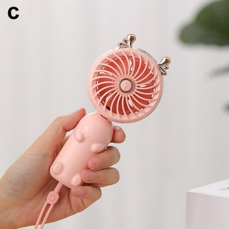 

KDJ Portable USB Rechargeable Folding Hand-held Fan Desk Cooler Cooling Mute Mini